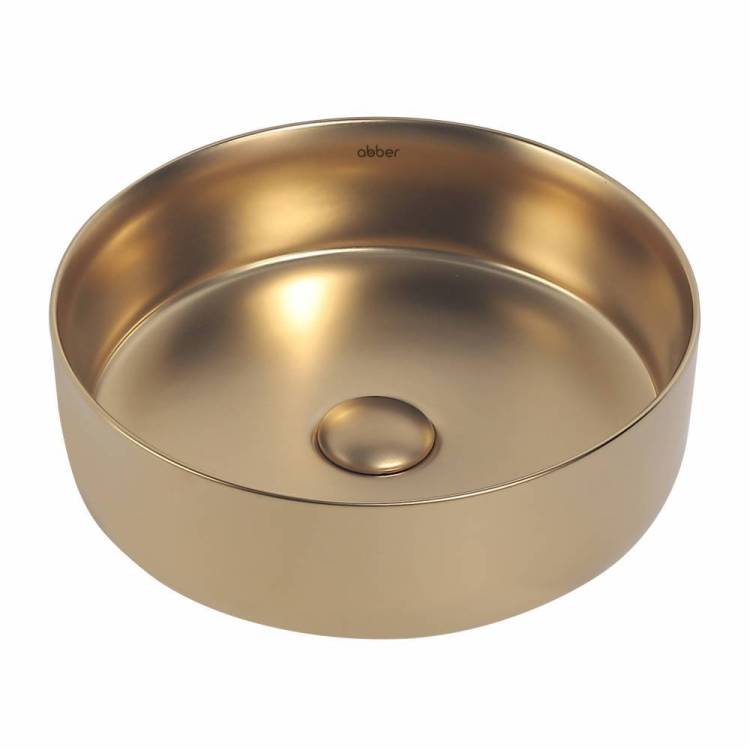 Раковина Abber Bequem AC2108MMG 35 см, золотая матовая