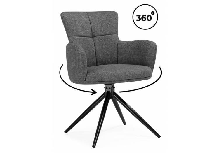 Стул на металлокаркасе Woodville Atlanta 1 15971 серый / черный