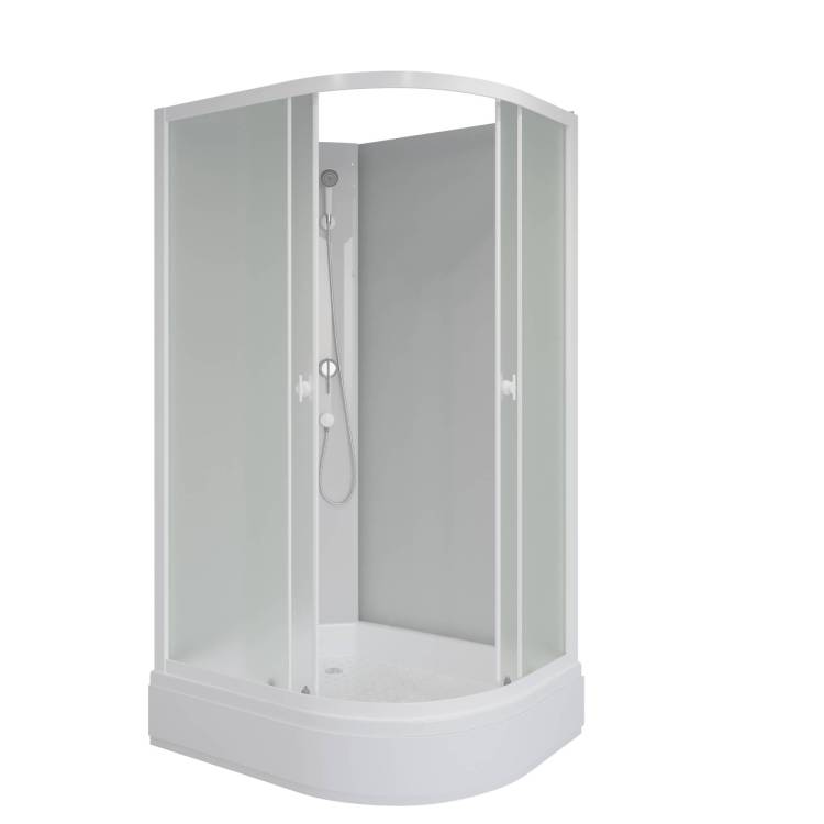 Душевая кабина Niagara Promo P100/70/26L/MT/BK профиль белый, стекло матовое, 100x70x200
