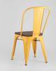 Набор из 6 стульев Stool Group Tolix YD-H440B-W LG-06 X6 желтый глянцевый, темное дерево фото 6