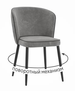 Стул Дик DikLine 348 00-00074672 E31 серый, ножки черные, поворотный
