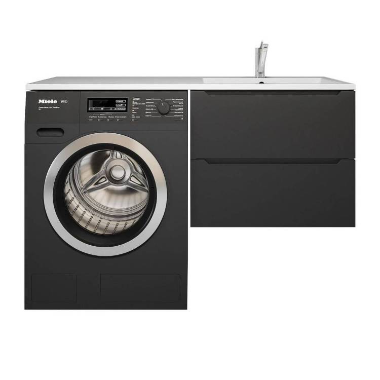 Тумба под раковину Uperwood Tanos TTanosVM60B под стиральную машину, подвесная, черная, 60 см