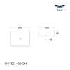 Тумба с раковиной Sintesi STL.W7024_SIN-LVB-APP-409GM подвесная, Дуб сонома, серый матовый, белый фото 16