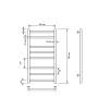 Полотенцесушитель водяной Comfysan Luce 013448 W-8 80/40 черный матовый фото 3