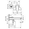 Смеситель для раковины Hansgrohe Rebris S 72528670 черный фото 4
