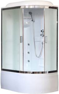 Душевая кабина Royal Bath RB8120BK2-M-CH-L с высоким поддоном, с сиденьем