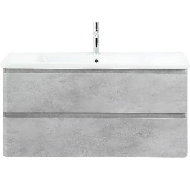 Тумба с раковиной Belbagno Albano-Cer ALBANO-CER-1050-2C-SO-CVG 102x44x50 Cemento Verona Grigio подвесная с двумя выкатными ящиками