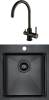 Комплект Paulmark Neckar PM804551-GM вороненая сталь + Смеситель Paulmark Essen Es213211-GM для кухонной мойки, вороненая сталь