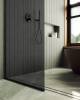 Душевая перегородка MaybahGlass MGD-698-6у 79x195, стекло графит 8 мм, профиль черный фото 4