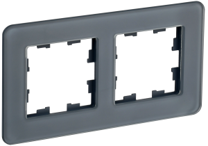 Рамка 2-постовая IEK Brite BR-M22-G-41-K53 графит