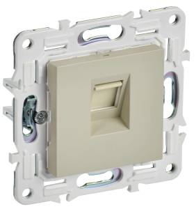 Розетка компьютерная RJ45 IEK Skandy SK-K10-2-K10 бежевый