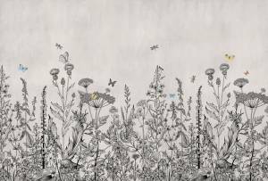 Бесшовные Eco обои Ortograf Flora 31060 Adalina gray Ворс ОЕ