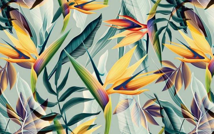 3D Фотообои Artegrafico «Тропический мотив» TR-008 песок