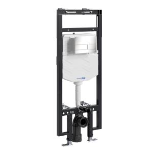 Система инсталляции для унитазов Wasserkraft Dinkel 58TLT.010.ME.BN04 клавиша никель