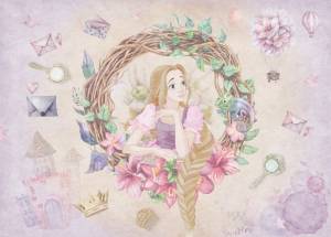 3D Фотообои Artegrafico «Мечтающая Рапунцель» KID-087 песок