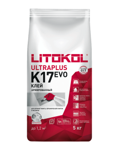 Клей Litokol Ultraplus K17 EVO серый 5 кг
