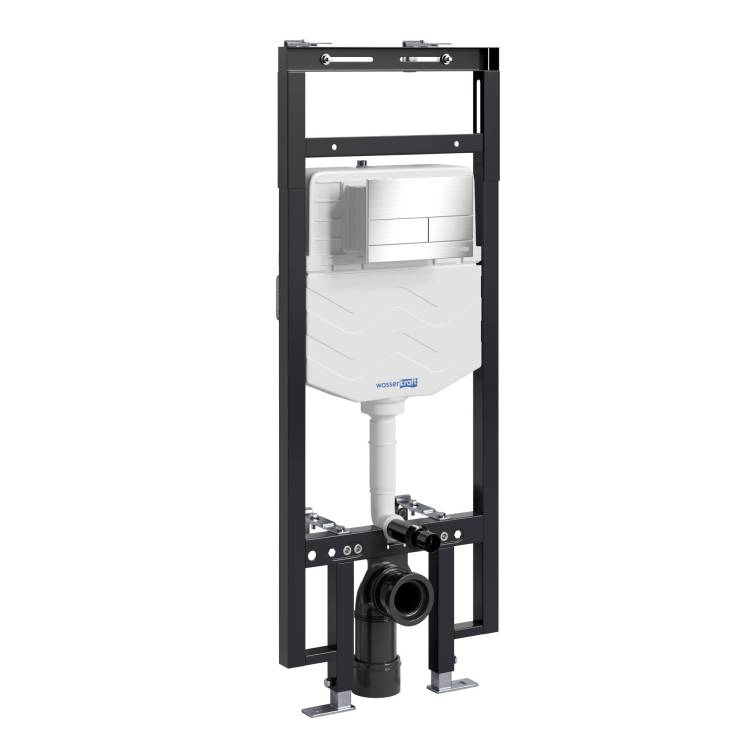 Система инсталляции для унитазов Wasserkraft Dinkel 58TLT.010.ME.BN04 клавиша никель