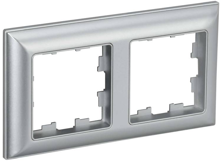 Рамка 2-постовая IEK Brite BR-M22-12-K47 алюминий