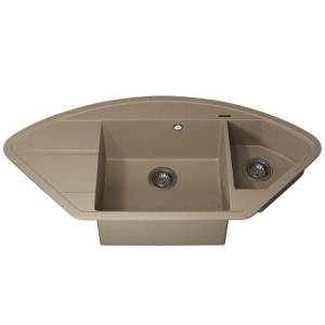 Мойка кухонная Uperwood Quartz UPD-06 3910202121 бежевая, 100.6x51