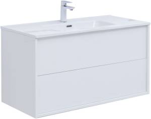 Тумба под раковину Aquanet Lino 100 287544 белый глянец