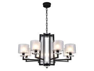 Большая подвесная люстра Newport Александра 4408+1/C black+gold