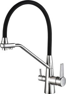 Смеситель для кухни ZorG Steel Hammer SH 903-6 Cr с гибким изливом