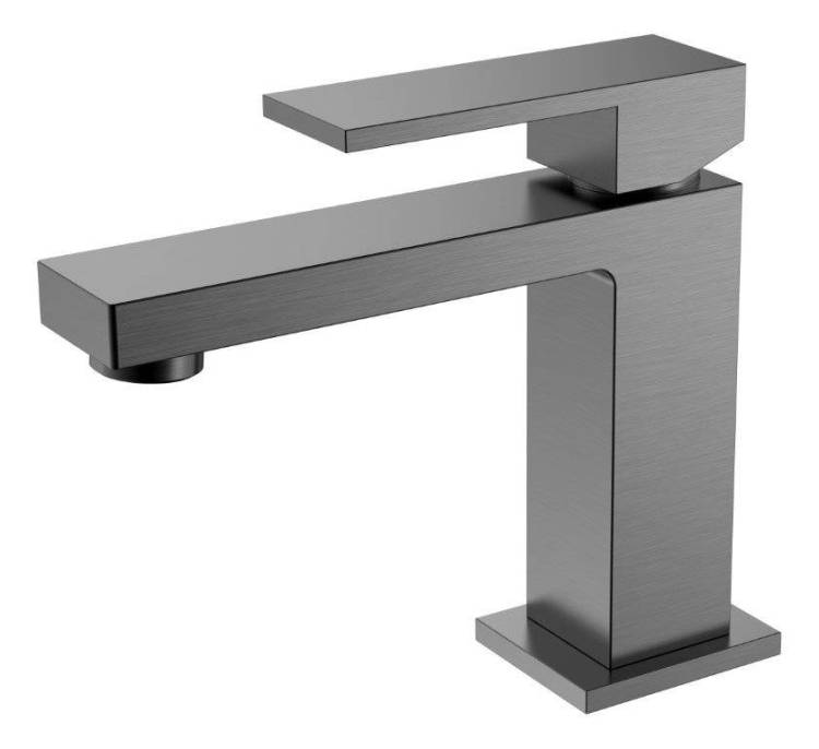 Смеситель для умывальника Boheme Qubic 471-GM Gun Metal