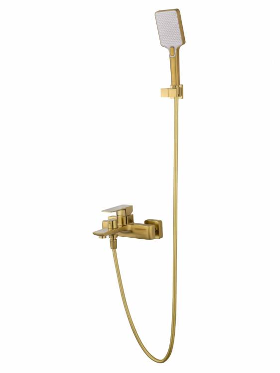 Смеситель для ванны Wonzon & Woghand WW-88639003A-BG с душем, брашированное золото