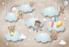 3D Фотообои Artegrafico «Мишки в облаках» KID-038 канвас
