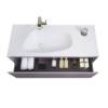 Тумба с раковиной Orans BC-4060-1200L 40x120x50 с LED подсветкой, лиловый матовый фото 3