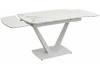 Стол Woodville Alarti 493185 gloss statuario white sintered stone/white 120(180)x80x76 фото 8