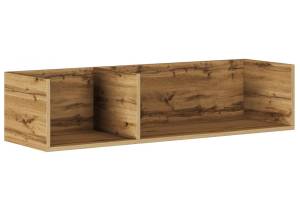 Полка Woodville Iris 406524 дуб вотан, черный муар