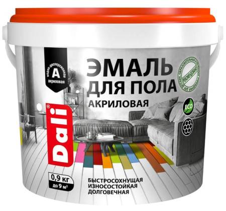 Эмаль для пола акриловая Dali база С 0.9 кг