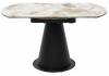 Стол Woodville Teramo 589754 gloss grand jade solid ceramic/бронзовый 90(135)x135x76 фото 4