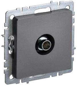ТВ-розетка оконечная IEK Brite BR-A10-O-K46 сталь