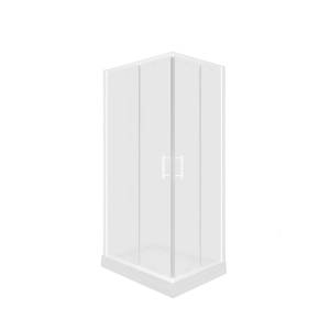 Душевой уголок Parly ZQ121F профиль белый, стекло матовое, 80x120x192