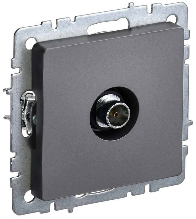 ТВ-розетка оконечная IEK Brite BR-A10-O-K46 сталь
