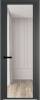 Межкомнатная дверь Profil Doors 2 AGP цвет профиля Серая ночь, стекло безопасное 6 мм ромб белый 700x2000