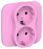 Розетка 2-местная с заземлением и шторками IEK Flite FI-R24A-16-1-K99 пурпурный