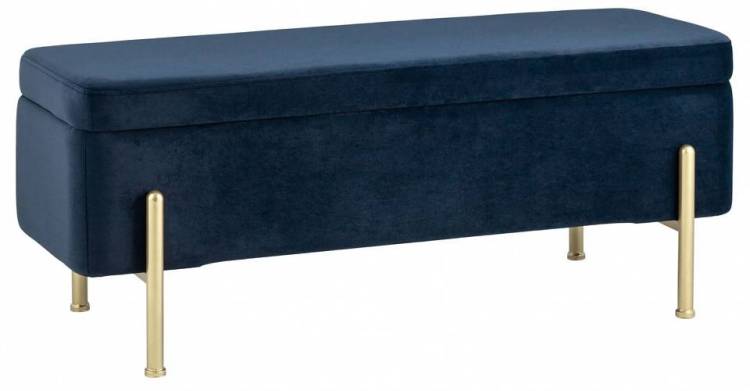 Банкетка-сундук Stool Group Болейн 20A544VF-MOMO-46 с ящиком, велюр синий 110x42
