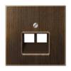 Накладка 2-ой наклонной телефонной/компьютерной розетки Jung LS 990 antik ME2969-2UAAT
