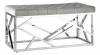 Банкетка Stool Group Арт Деко BENCH-016-GR вельвет серый, сталь серебро 100x46