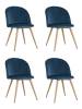 Набор из 4 стульев Stool Group Лион DC-69030 HLR-63 X4 голубой