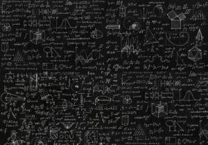 3D Фотообои Artegrafico «Доска с формулами» PD-010 акварель