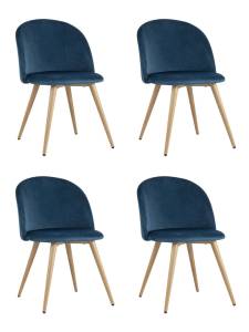 Набор из 4 стульев Stool Group Лион DC-69030 HLR-63 X4 голубой