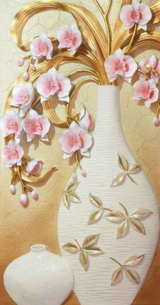 3D Фотообои Artegrafico «Ваза с орхидеями» BR-033 канвас