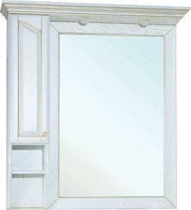 Зеркало Bellezza Рим 110 L белое патина золото