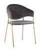 Набор из 2 стульев Stool Group Эвита FDC8022 DARK GREY FUT-81 X2 темно-серый фото 2