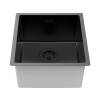 Мойка кухонная Paulmark Lassan 38 Uni LA38-MBN Матовый Черный, 38x44 фото 2