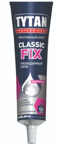TYTAN PROFESSIONAL CLASSIC FIX клей монтажный каучуковый, блистер, прозрачный (100мл)